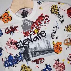 Original Gravity Elevate NYC‎ Men's Size M WHITE/Multicolor T-Shirt
